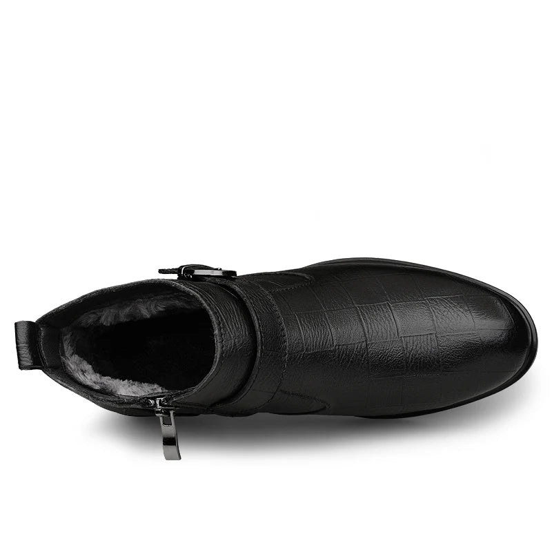 Botas de couro genuíno