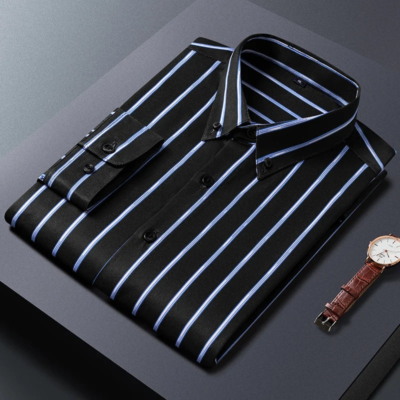 Camisa de homem com riscas elegantes