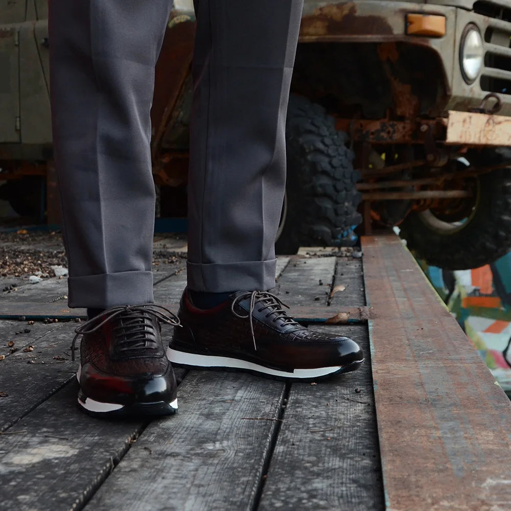 Sapatos de couro genuíno