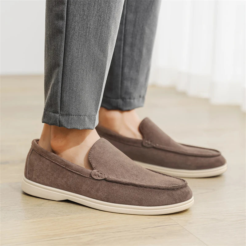Mocassins casuais de camurça