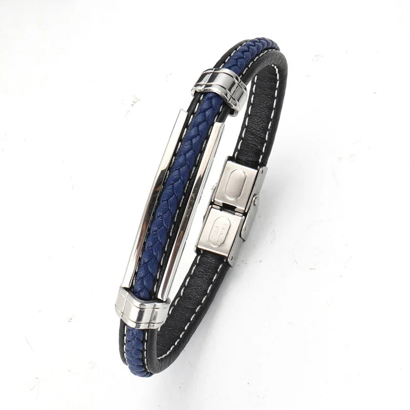 Pulseira elegante de aço inoxidável para homem