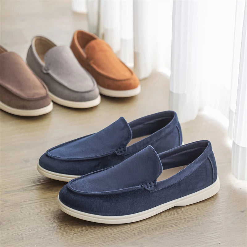 Mocassins casuais de camurça