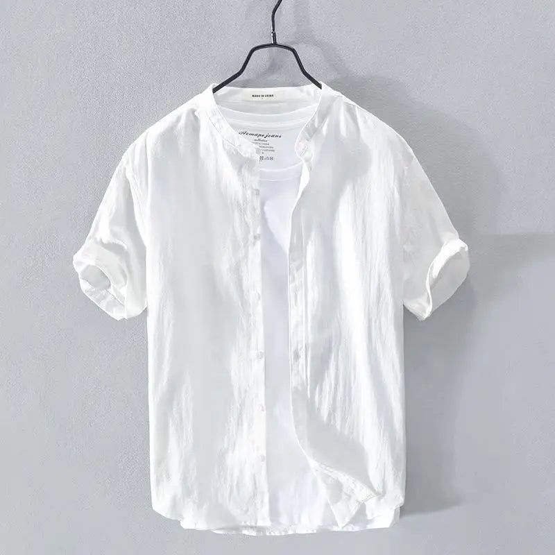 Camisa de verão em algodão e linho