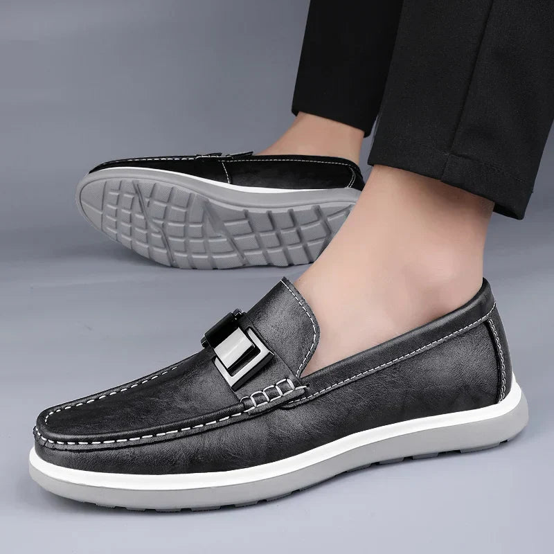 Mocassins de couro de luxo