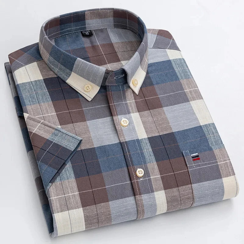Camisa de algodão elegante para homem