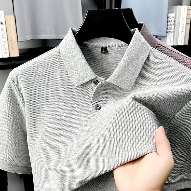 Camisa pólo casual de algodão