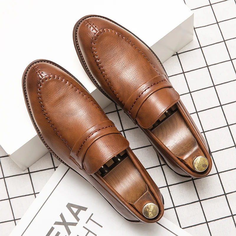 Mocassins de couro