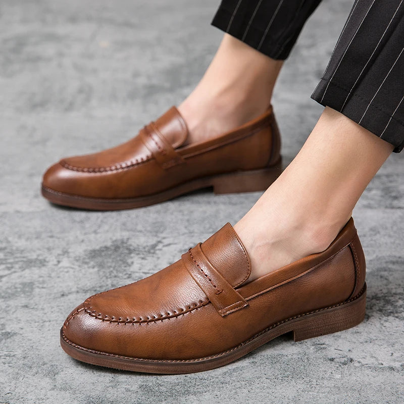 Mocassins de couro