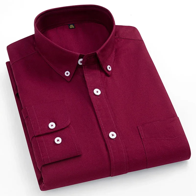 Camisa Oxford de algodão