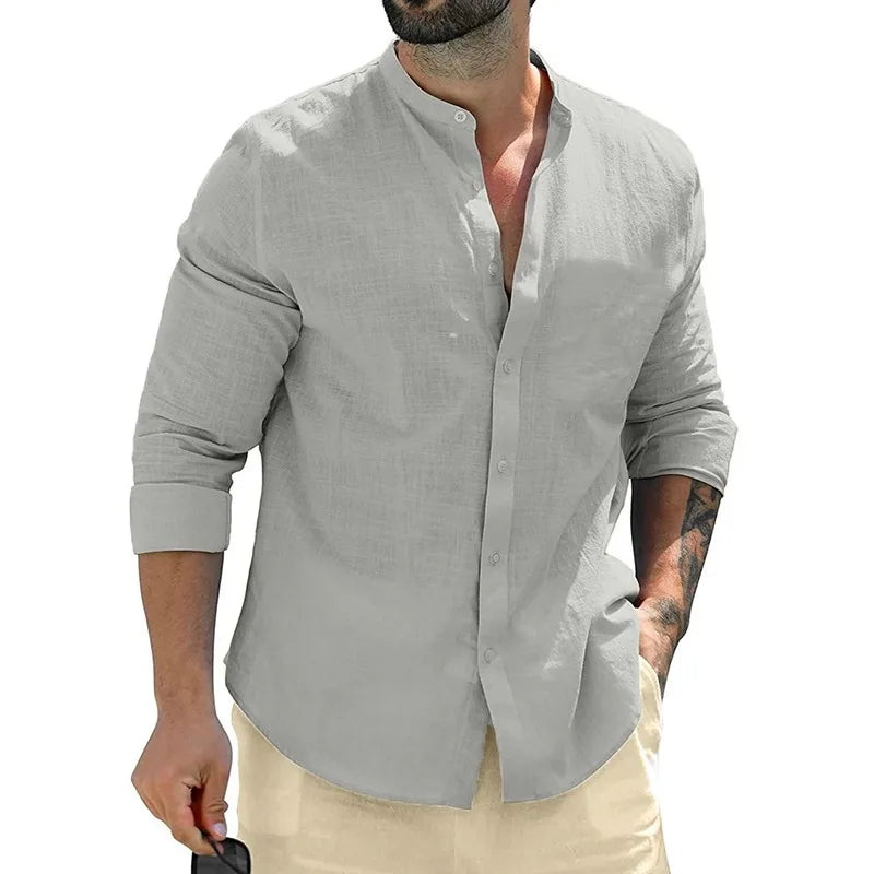 Camisa de linho para homem