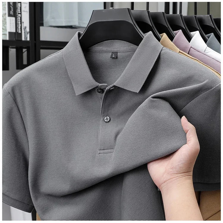 Camisa pólo casual de algodão
