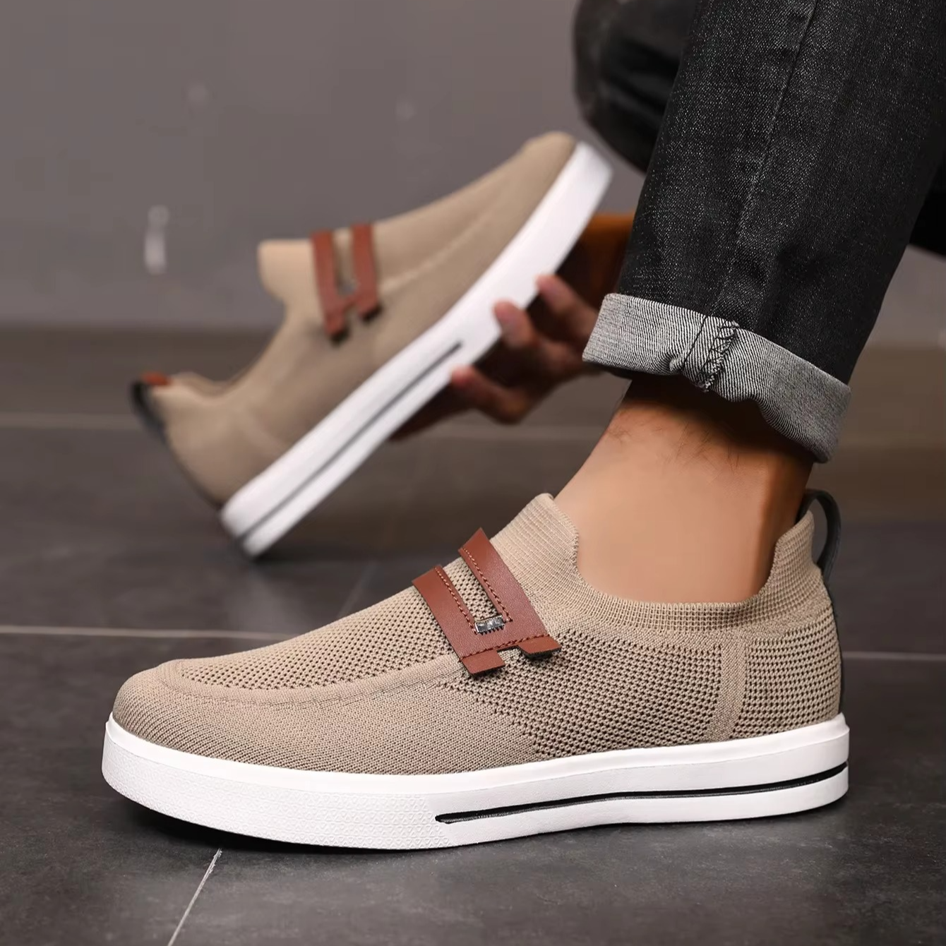 Sapatos de malha de ar