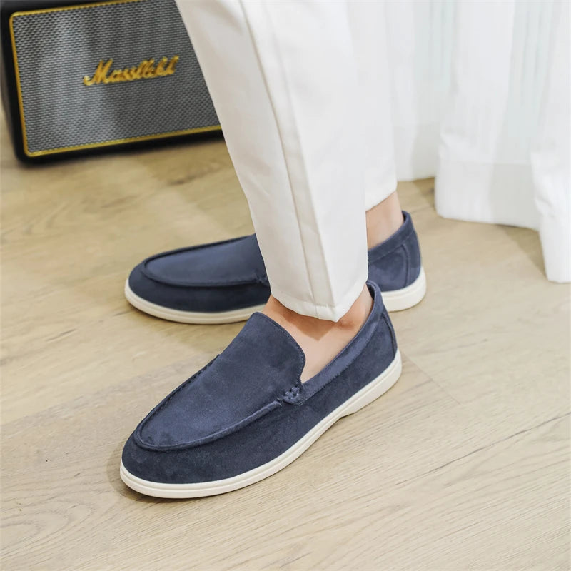 Mocassins casuais de camurça