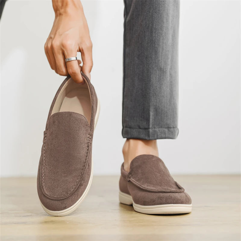 Mocassins casuais de camurça