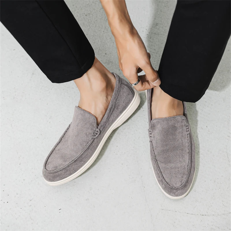 Mocassins casuais de camurça