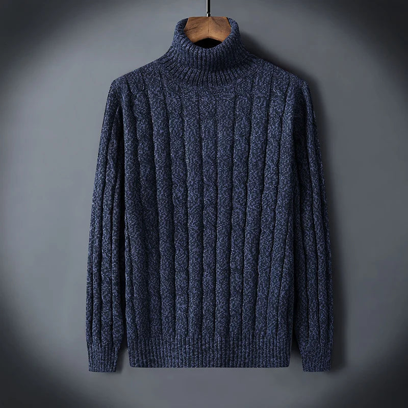 Camisola de gola alta de lã chique