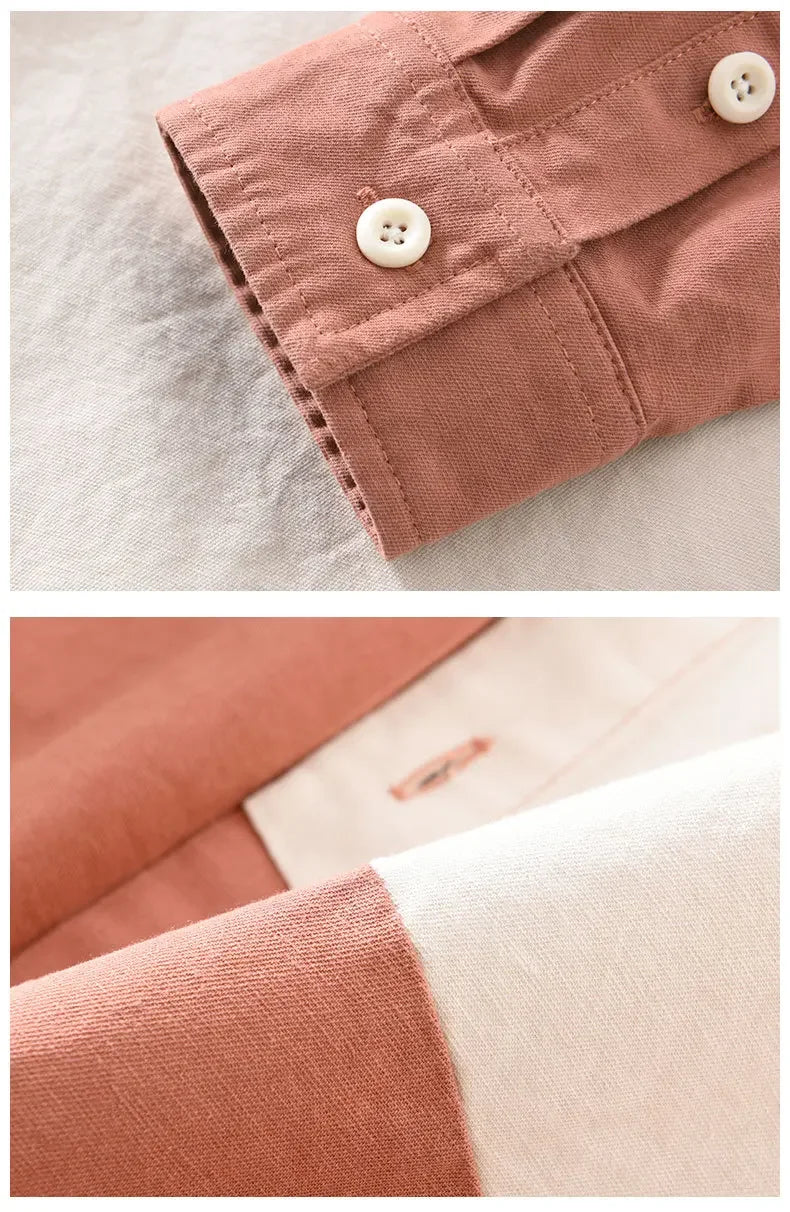 Camisa bicolor de algodão