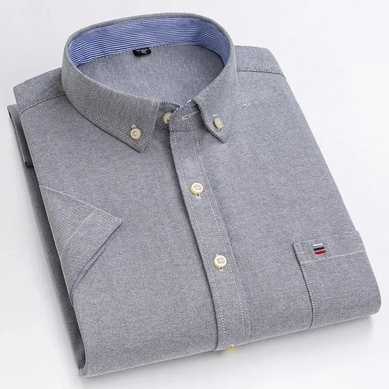 Camisa de algodão elegante para homem