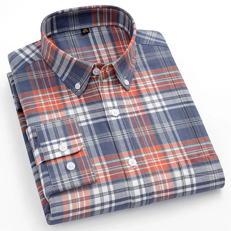 Camisa Oxford de algodão