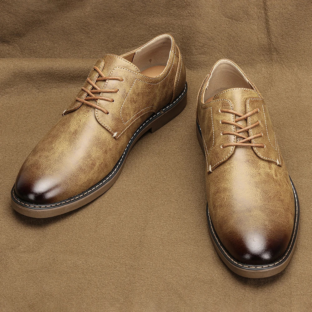 Sapatos sociais de couro casuais