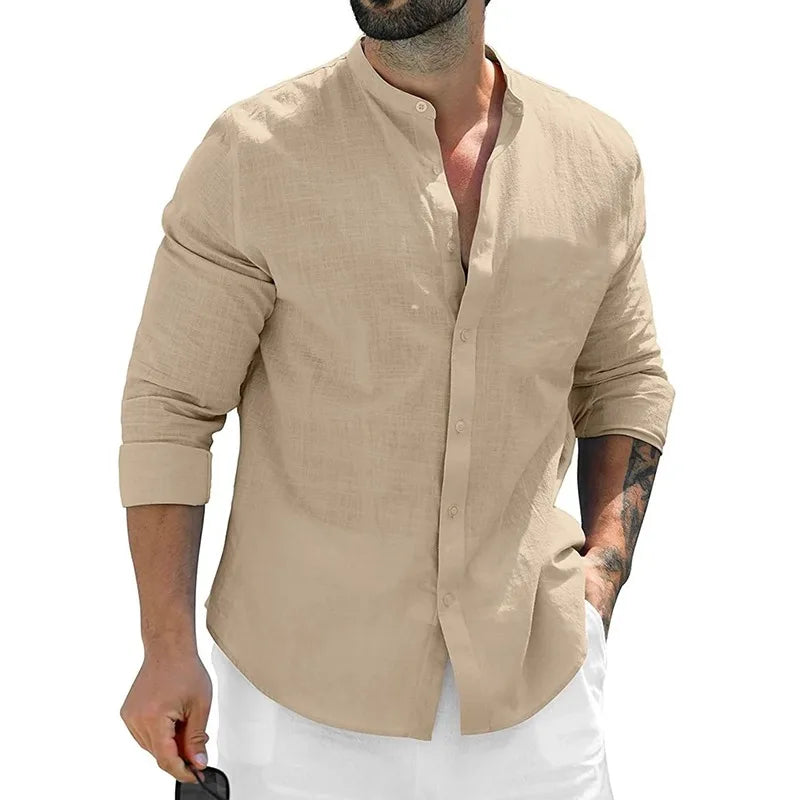 Camisa de linho para homem