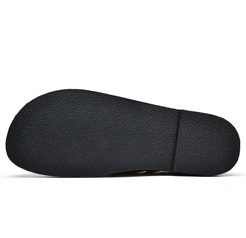 Mocassins de couro com fivela