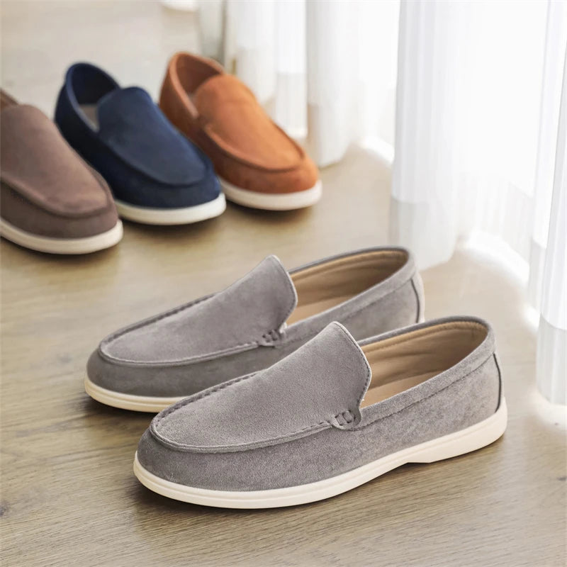 Mocassins casuais de camurça