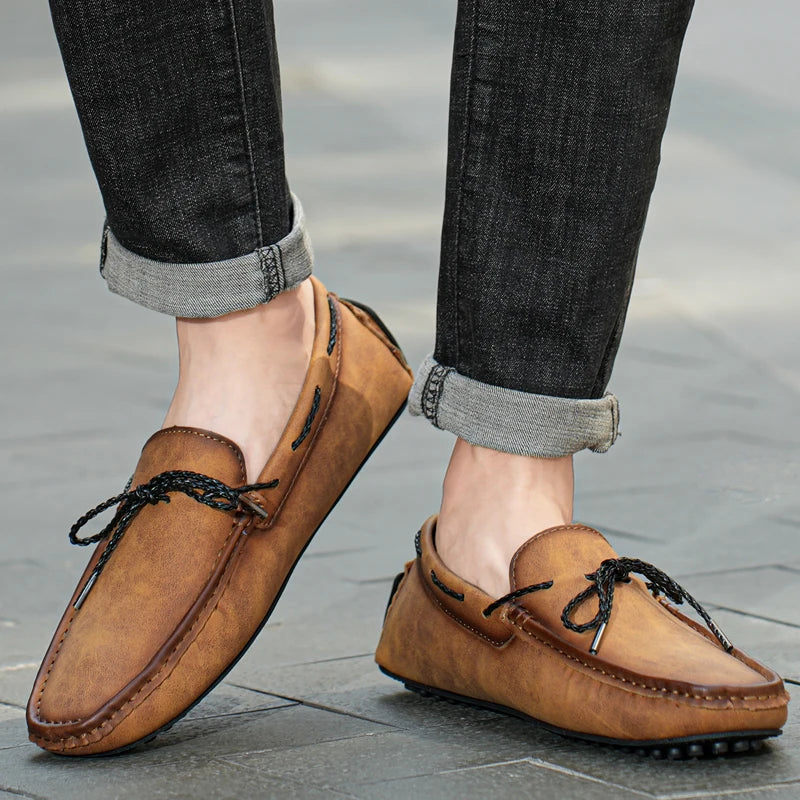 Mocassins de camurça feitos à mão