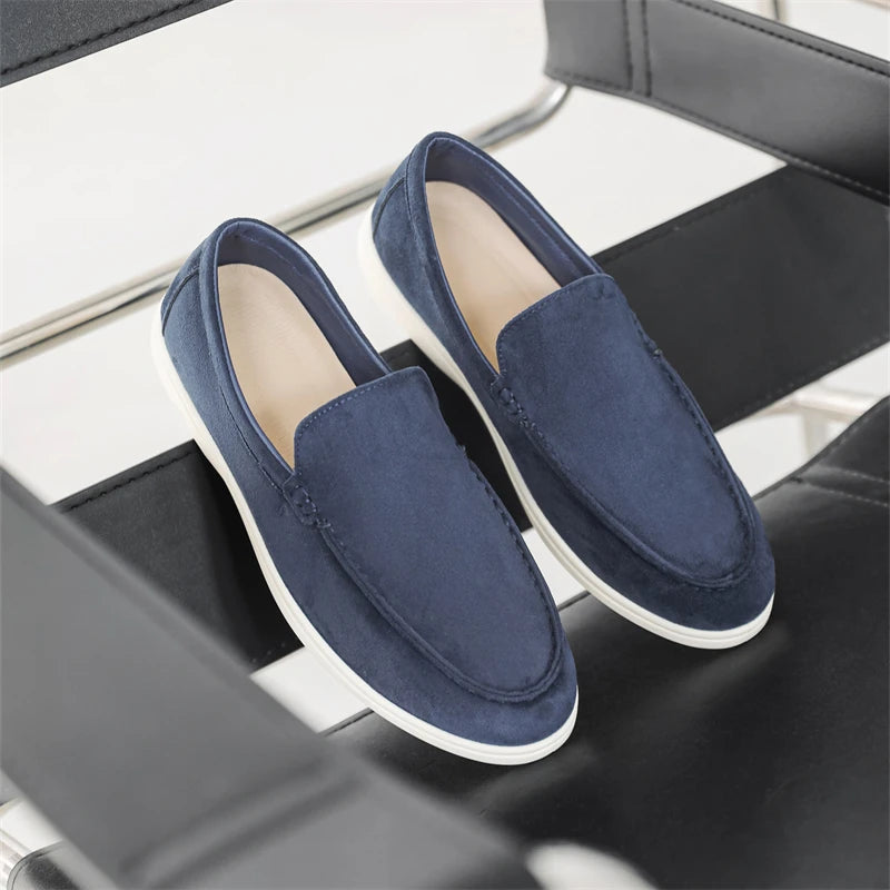 Mocassins casuais de camurça