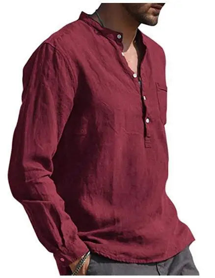 Camisa de algodão respirável