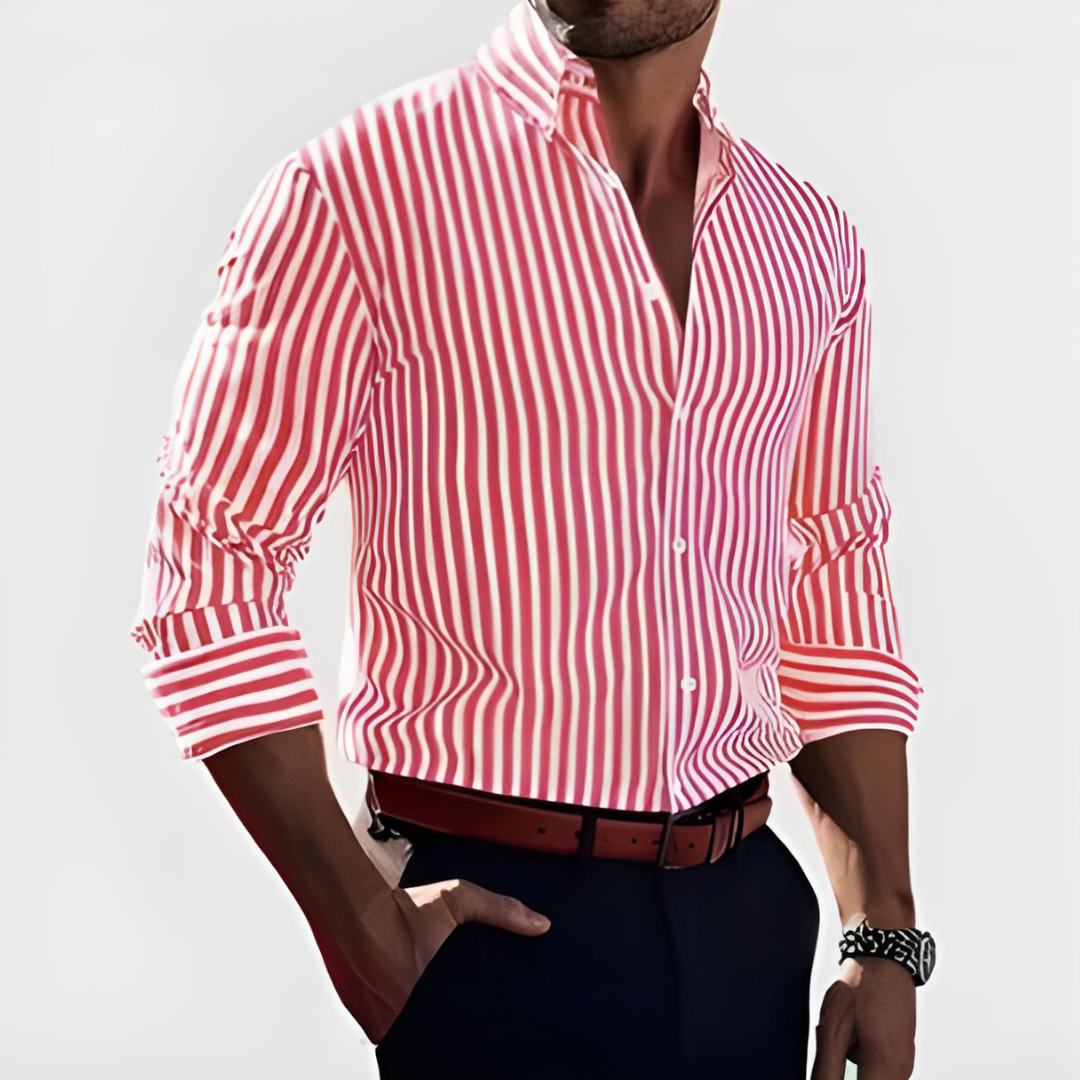 Camisa de riscas elegante