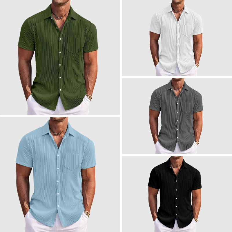 Camisa de verão com riscas elegantes