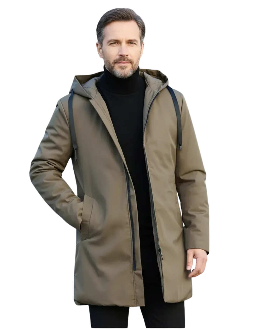 Casaco corta-vento elegante para homem