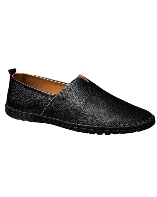 Mocassins de couro cosidos à mão