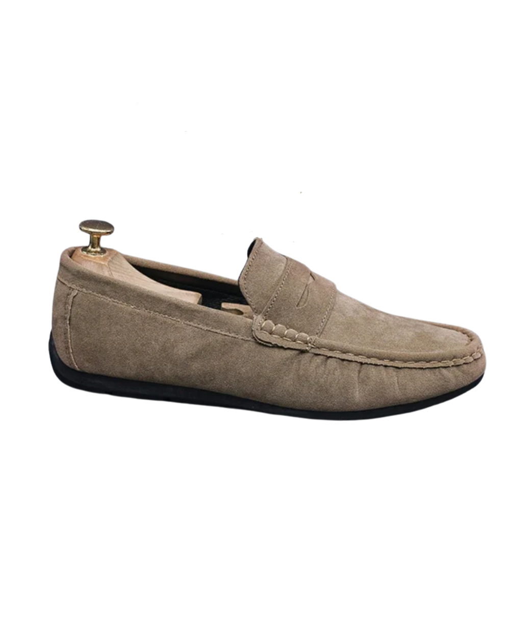 Mocassins leves de camurça para homem