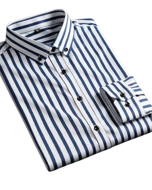Camisa casual às riscas para homem