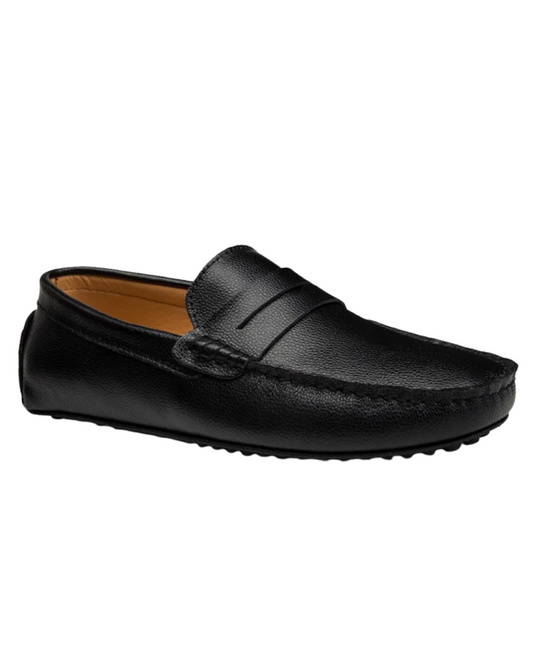 Mocassins casuais de verão em pele