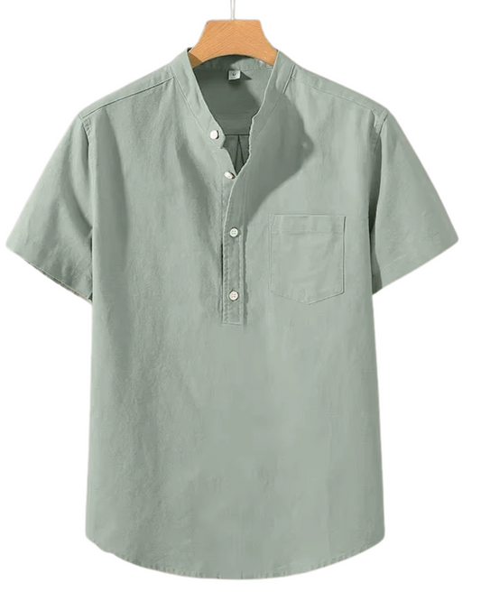 Camisa de algodão de manga curta