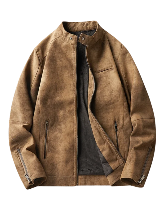 Casaco de cabedal elegante