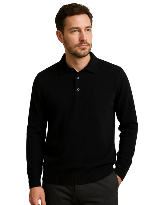 Camisa pólo 100% caxemira