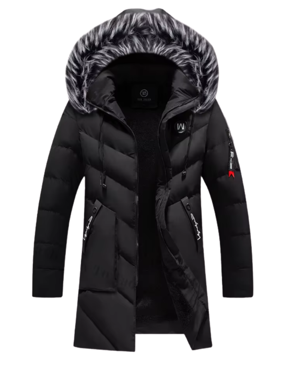 Casaco parka elegante à prova de vento