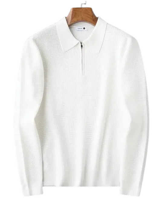 Camisola com fecho de correr elegante para homem