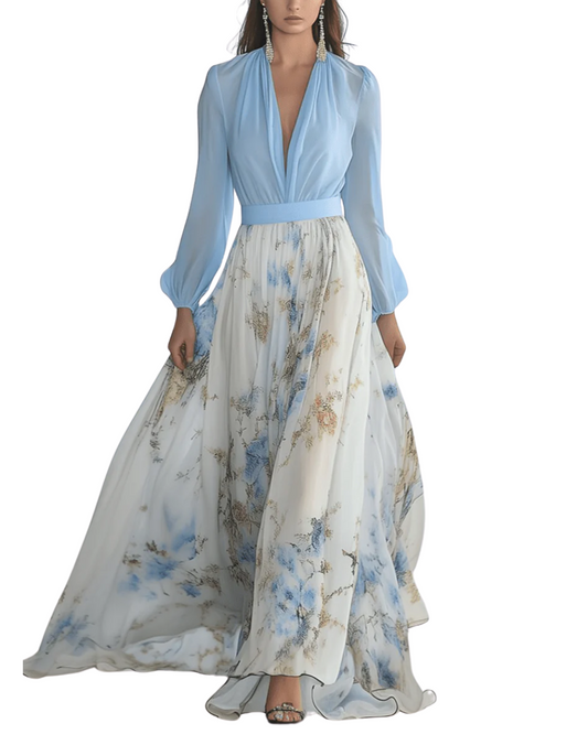 Vestido comprido floral