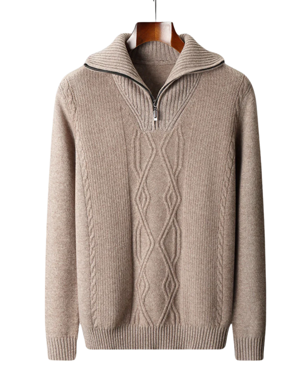 Camisola com fecho de correr Taranto Merino Wool