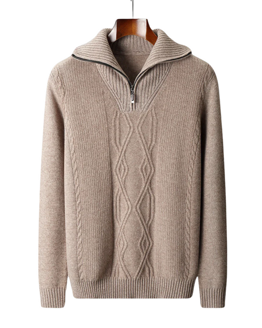 Camisola com fecho de correr Taranto Merino Wool