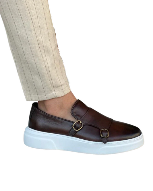 Mocassins de couro deslizantes