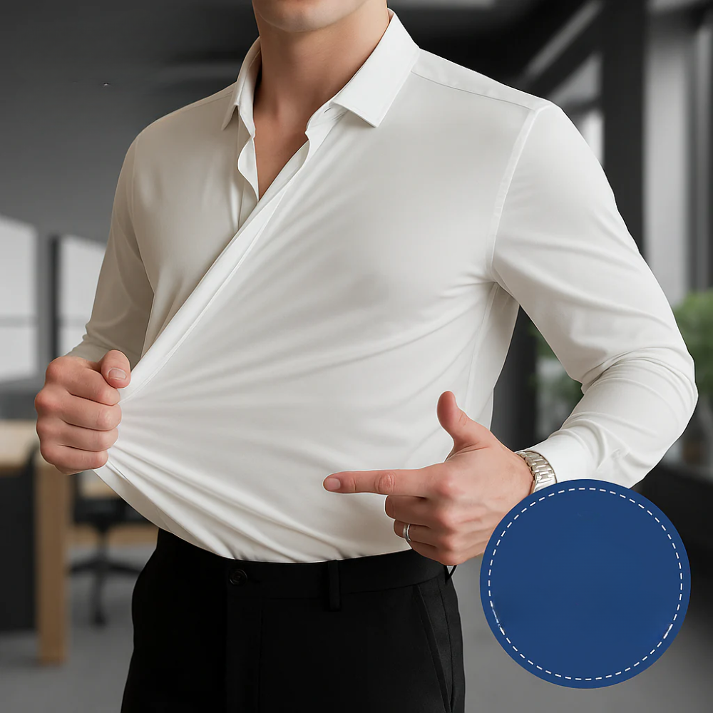Camisa elástica sem rugas