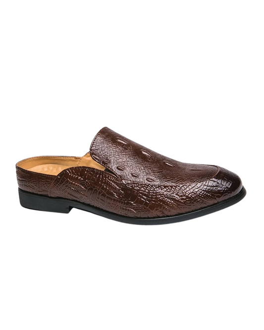 Sapatos elegantes com estampado de crocodilo