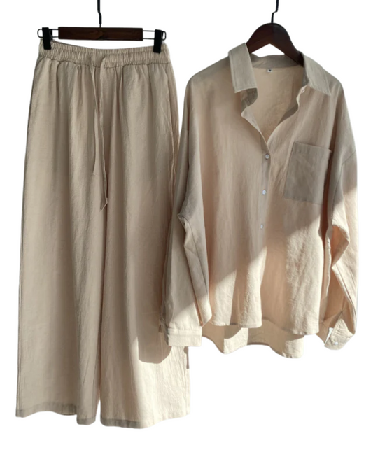 Conjunto de duas peças em algodão
