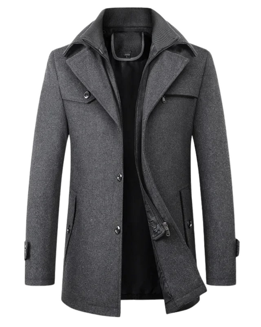 Casaco de inverno de lã elegante